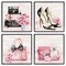 Stupell Industries Glam Time Fashion Items 4pc Framed Giclee Set, design by Kim Allen